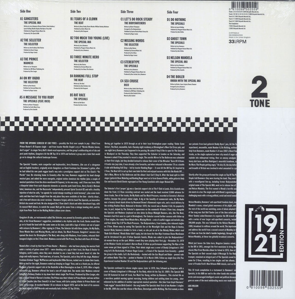 Various-Mod & 2-Tone The Best Of 2 Tone - Clear Vinyl - Sealed UK 2-LP vinyl record set (Double LP Album) 810098502559