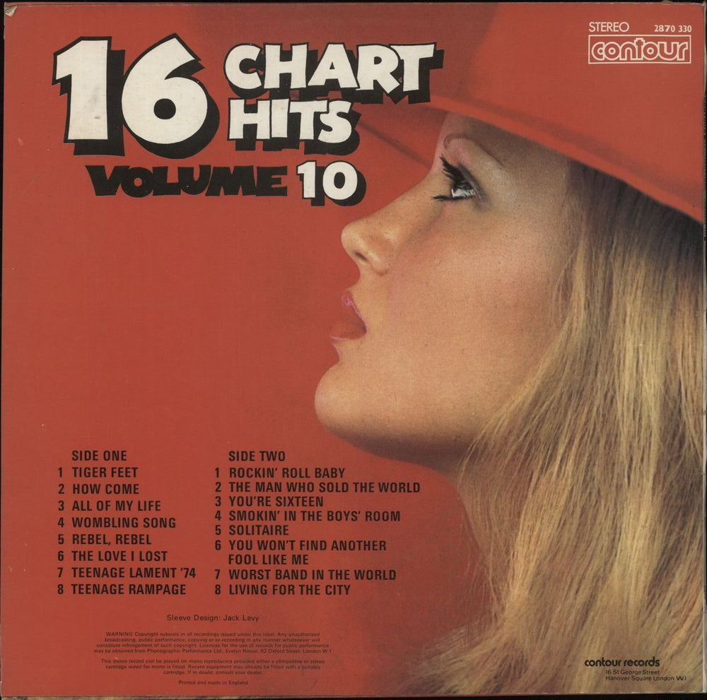Various-Pop 16 Chart Hits Volume 10 UK vinyl LP album (LP record)