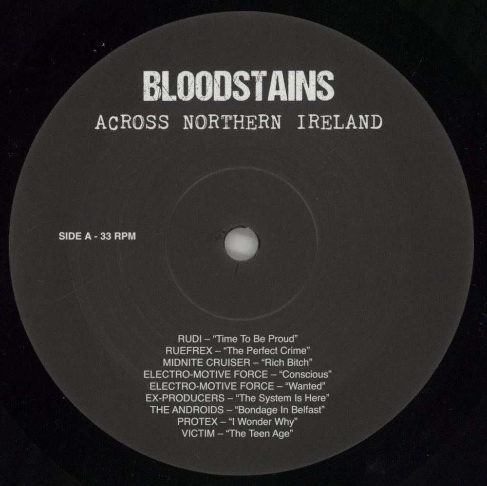 Various-Punk & New Wave Bloodstains Across Northern Ireland UK vinyl LP album (LP record) PVALPBL859557