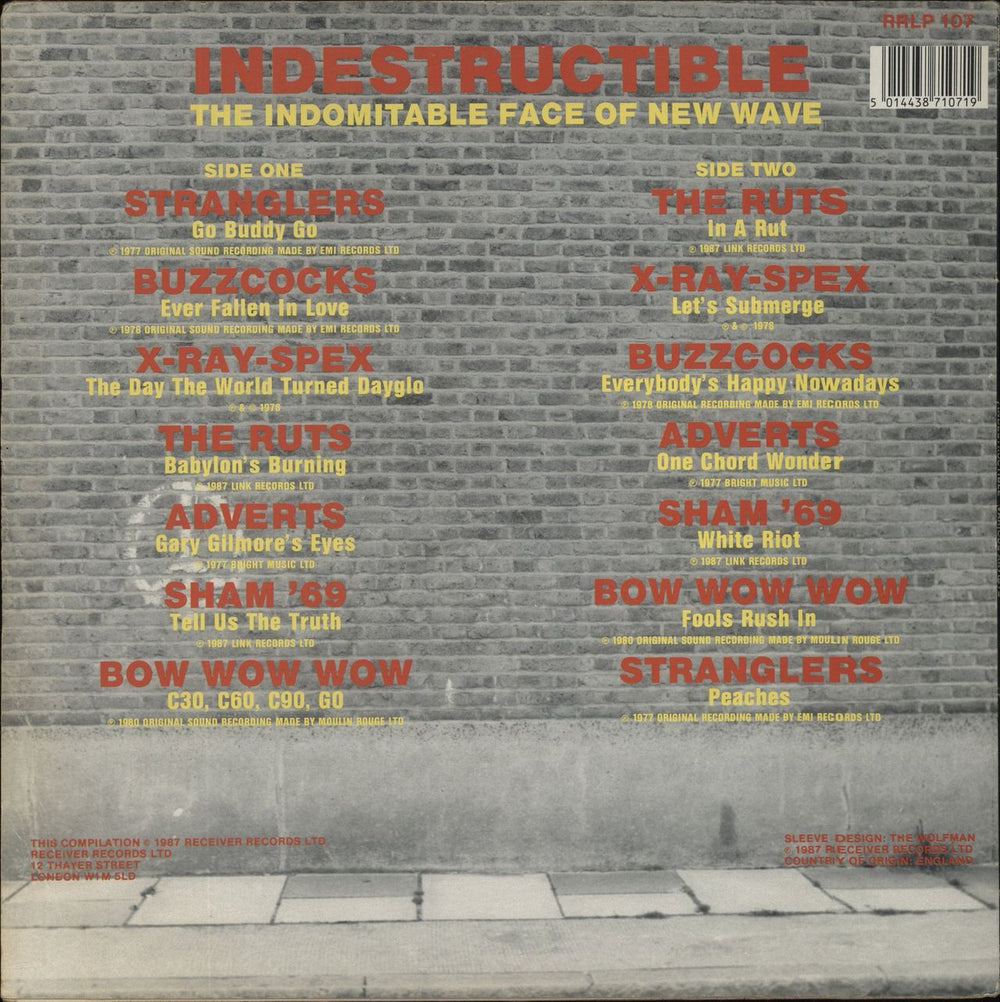 Various-Punk & New Wave Indestructible The Indomitable Face Of New Wave UK vinyl LP album (LP record) 5014438710719