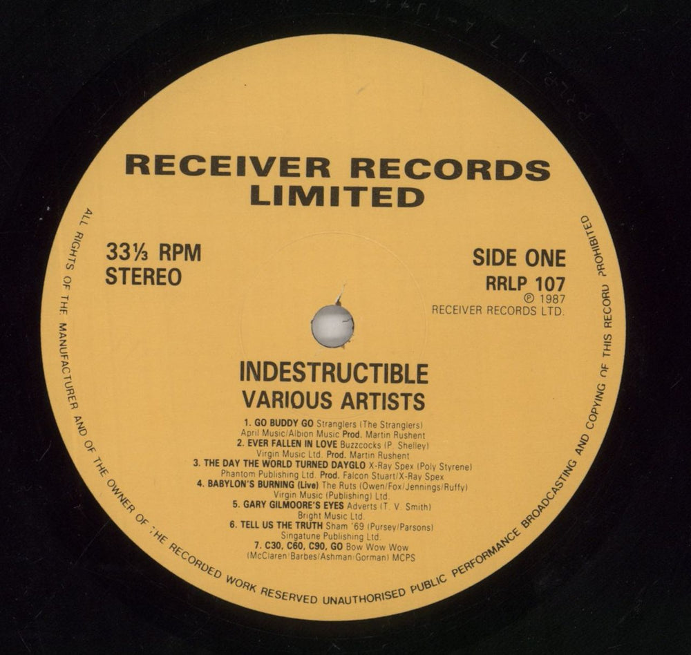 Various-Punk & New Wave Indestructible The Indomitable Face Of New Wave UK vinyl LP album (LP record) PVALPIN860126