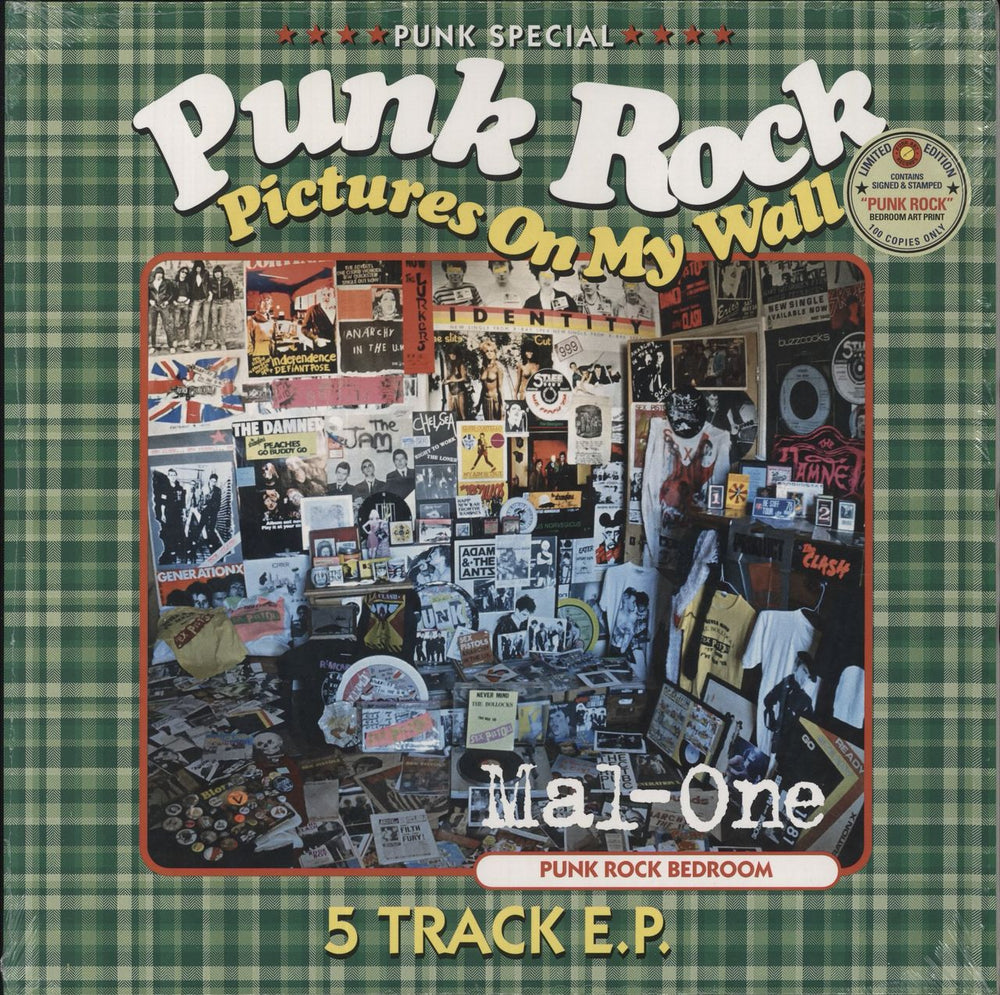 Various-Punk & New Wave Punk Rock Pictures On My Wall (Punk Rock Bedroom) + Art Print UK 12" vinyl single (12 inch record / Maxi-single) MAL-ONE12-002A