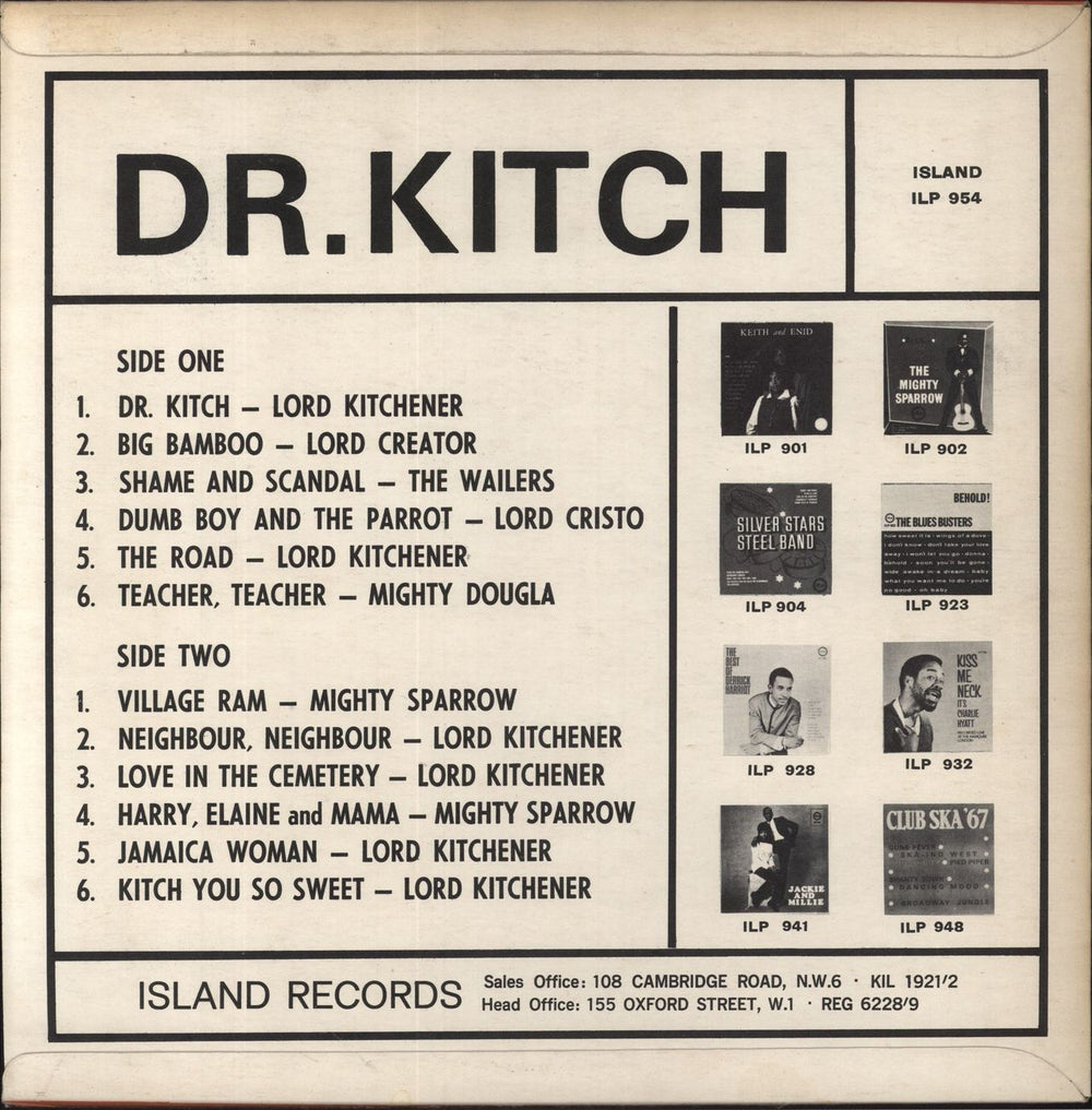 Various-Reggae & Ska Dr. Kitch UK vinyl LP album (LP record)