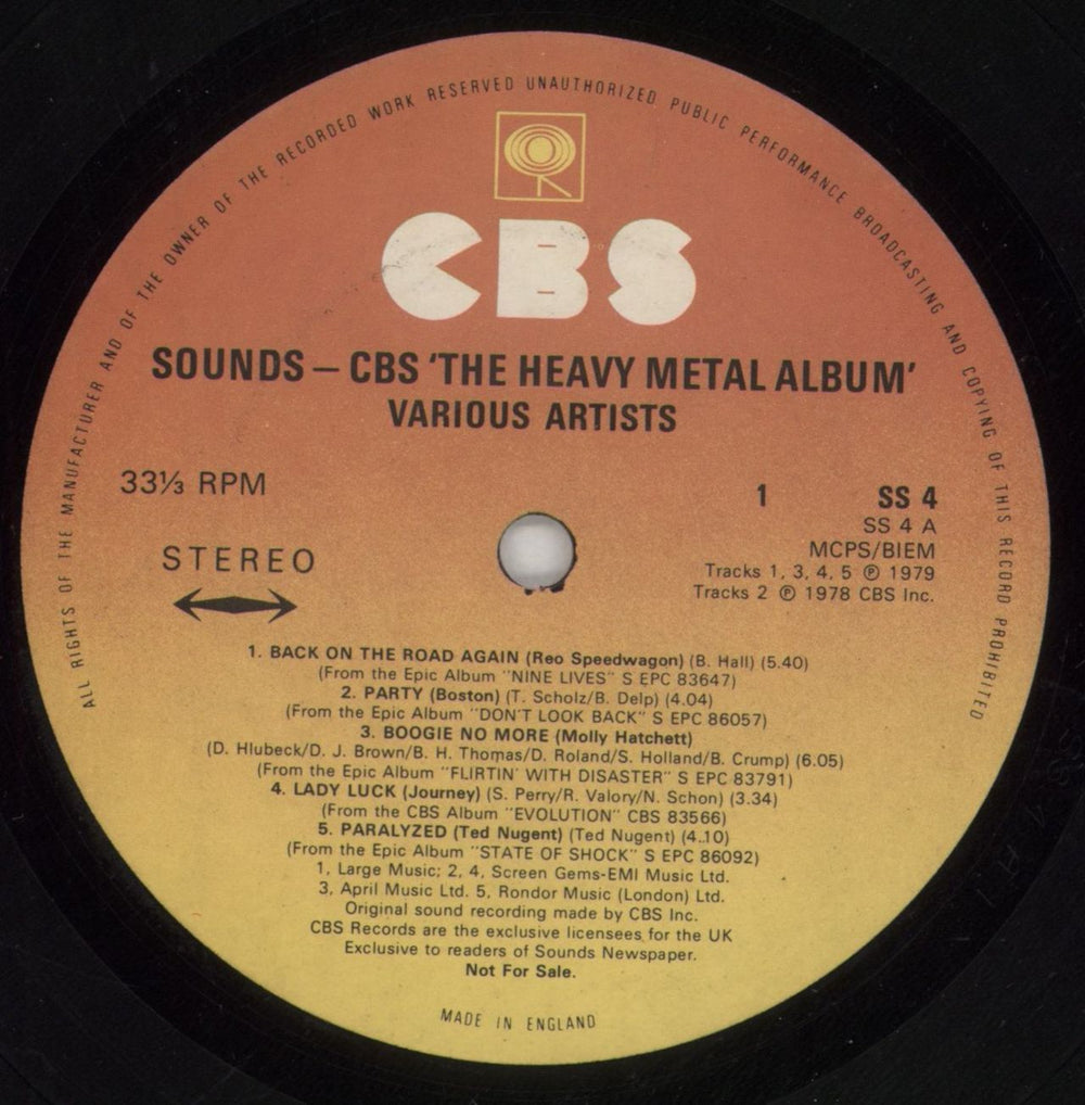 Various-Rock & Metal The Heavy Metal Album - The Sounds Album Volume 4 UK vinyl LP album (LP record) RVALPTH363599