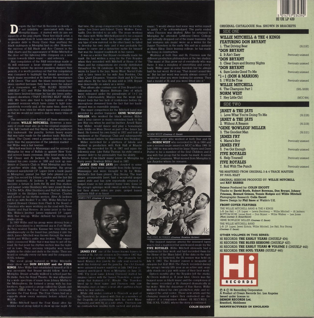 Various-Soul & Funk Hi Records - The R & B Sessions UK vinyl LP album (LP record) 5014757234392