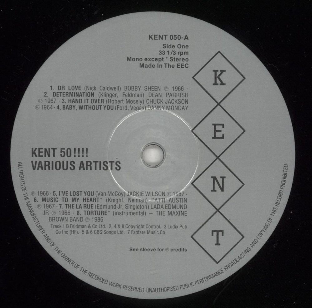 Various-Soul & Funk Kent 50 - Black Vinyl UK vinyl LP album (LP record) SJFLPKE872907