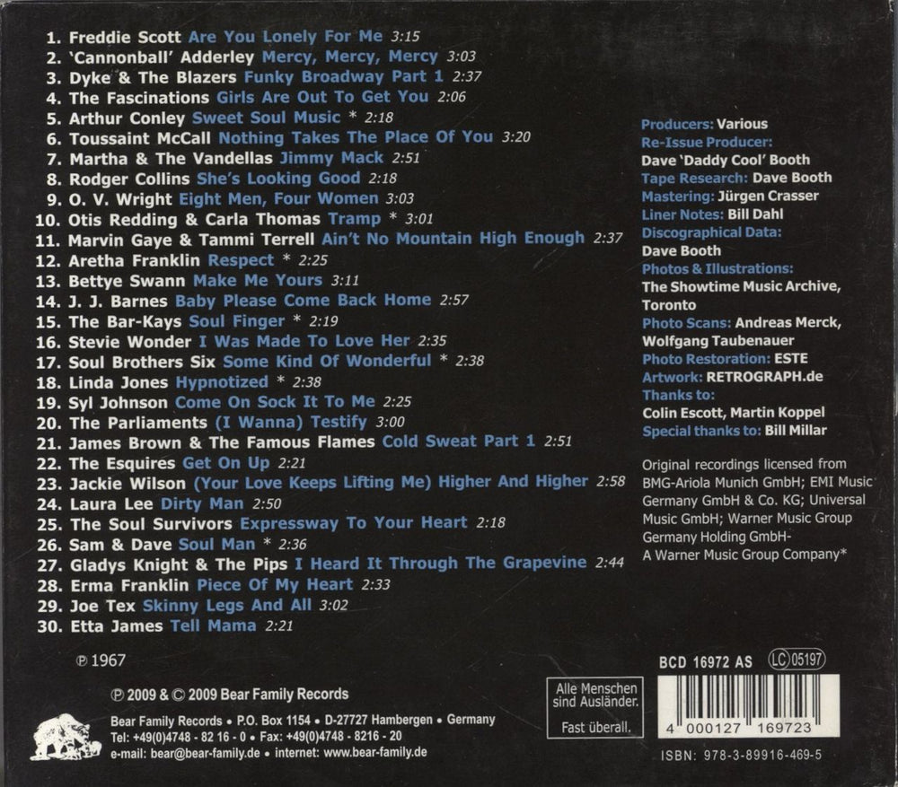 Various-Soul & Funk Sweet Soul Music 1967 - 30 Scorching Classics From 1967 German CD album (CDLP) 4000127169723