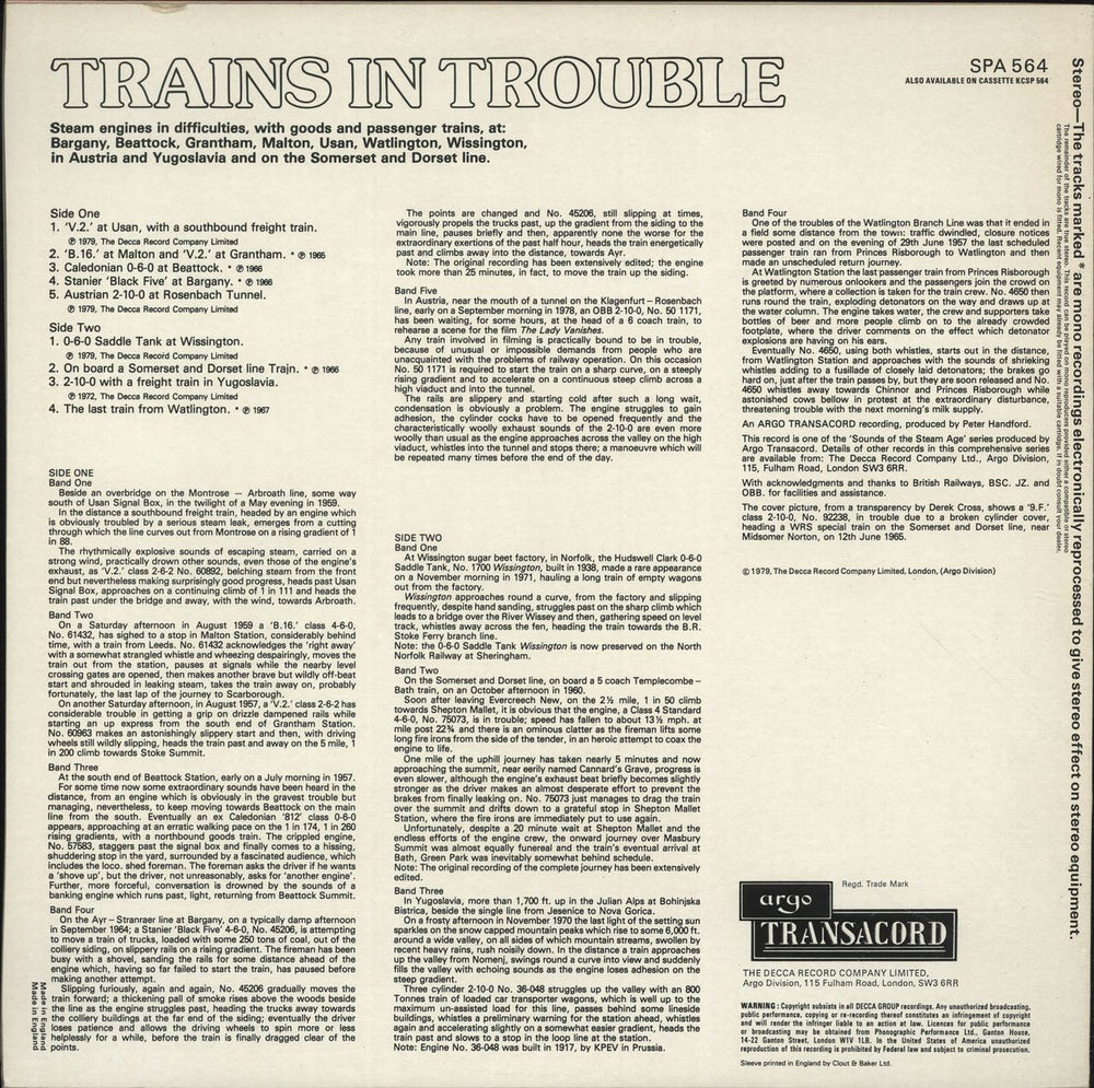 Various-Trains Trains In Trouble UK vinyl LP album (LP record)