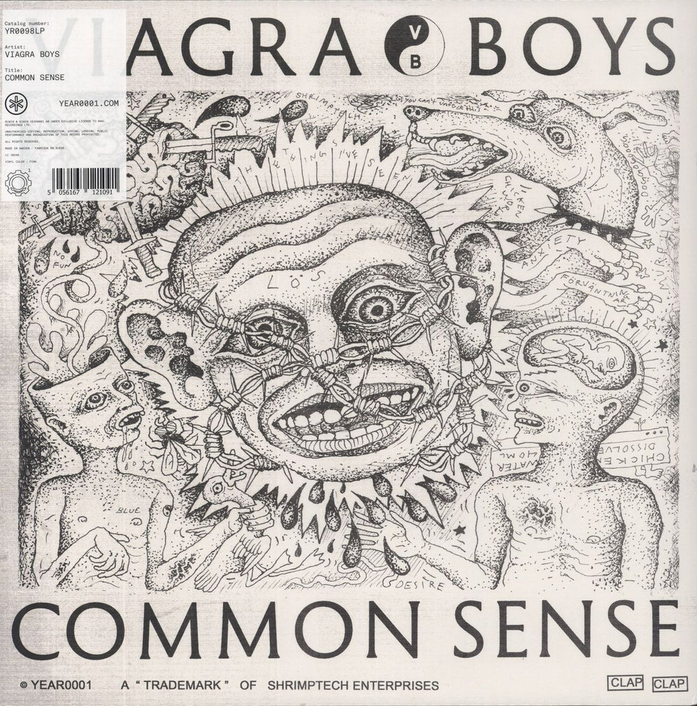 Viagra Boys Common Sense - Pink Vinyl - Sealed Swedish 12" vinyl single (12 inch record / Maxi-single) YR0098