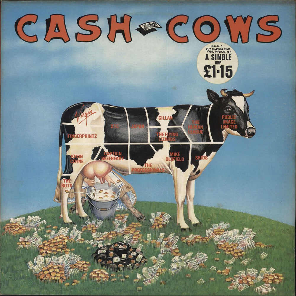 Virgin Cash Cows - 1st - stickered UK vinyl LP album (LP record) MILK1