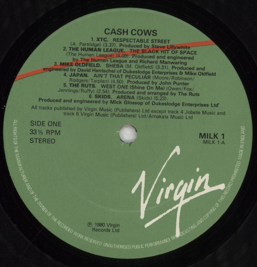 Virgin Cash Cows - 1st - stickered UK vinyl LP album (LP record) VJ4LPCA116654