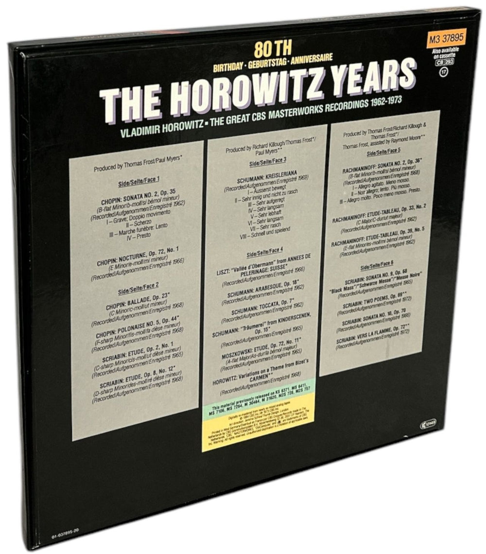 Vladimir Horowitz The Horowitz Years /The Great CBS Masterworks Recordings 1962-1973 German Vinyl Box Set