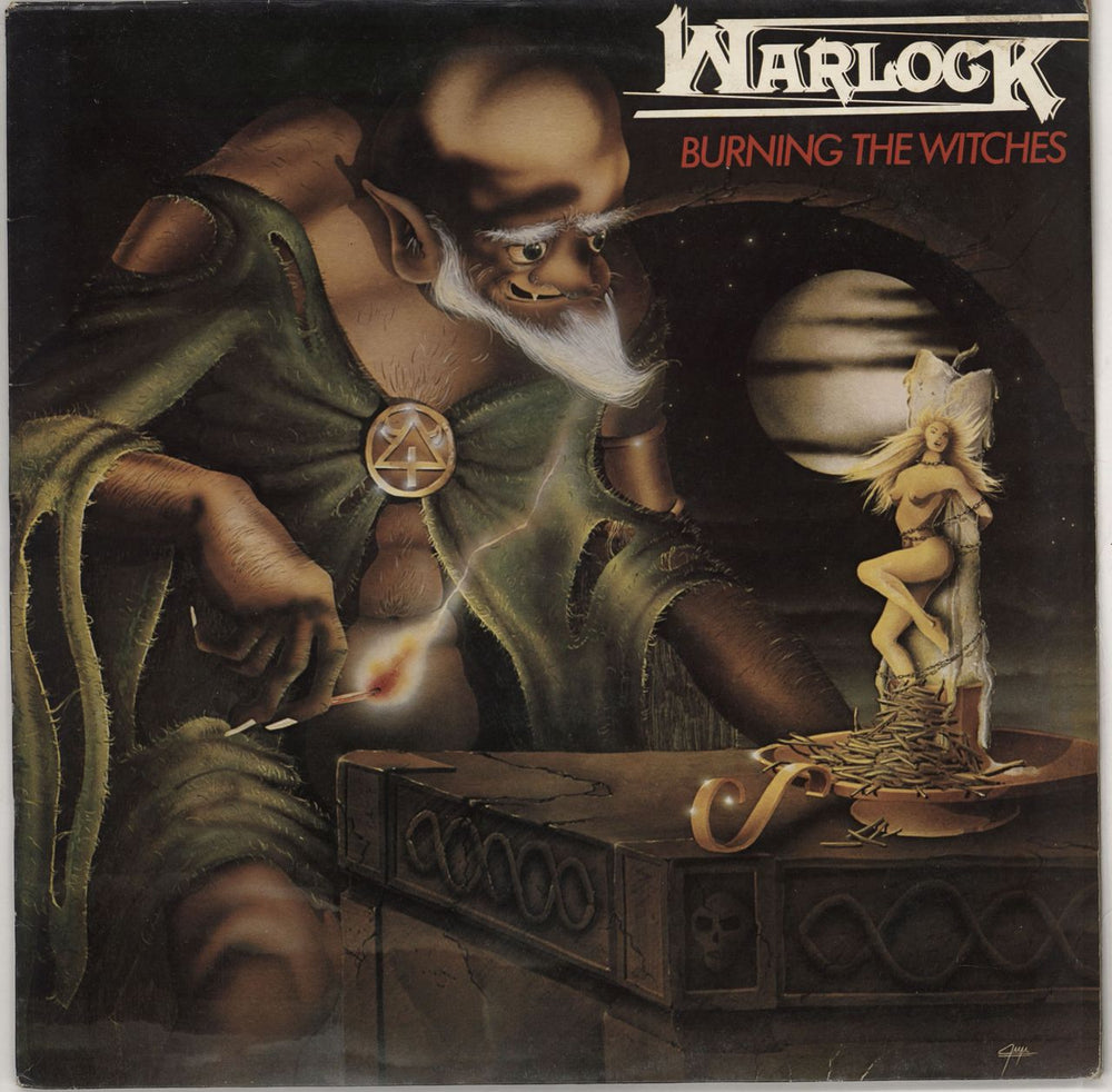 Warlock Burning The Witches UK vinyl LP album (LP record) VERH42