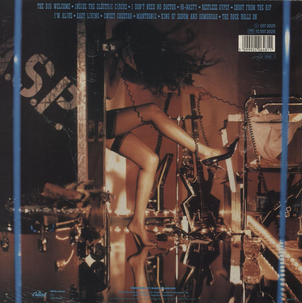 WASP Inside The Electric Circus - Shrink UK vinyl LP album (LP record) 5099924064811