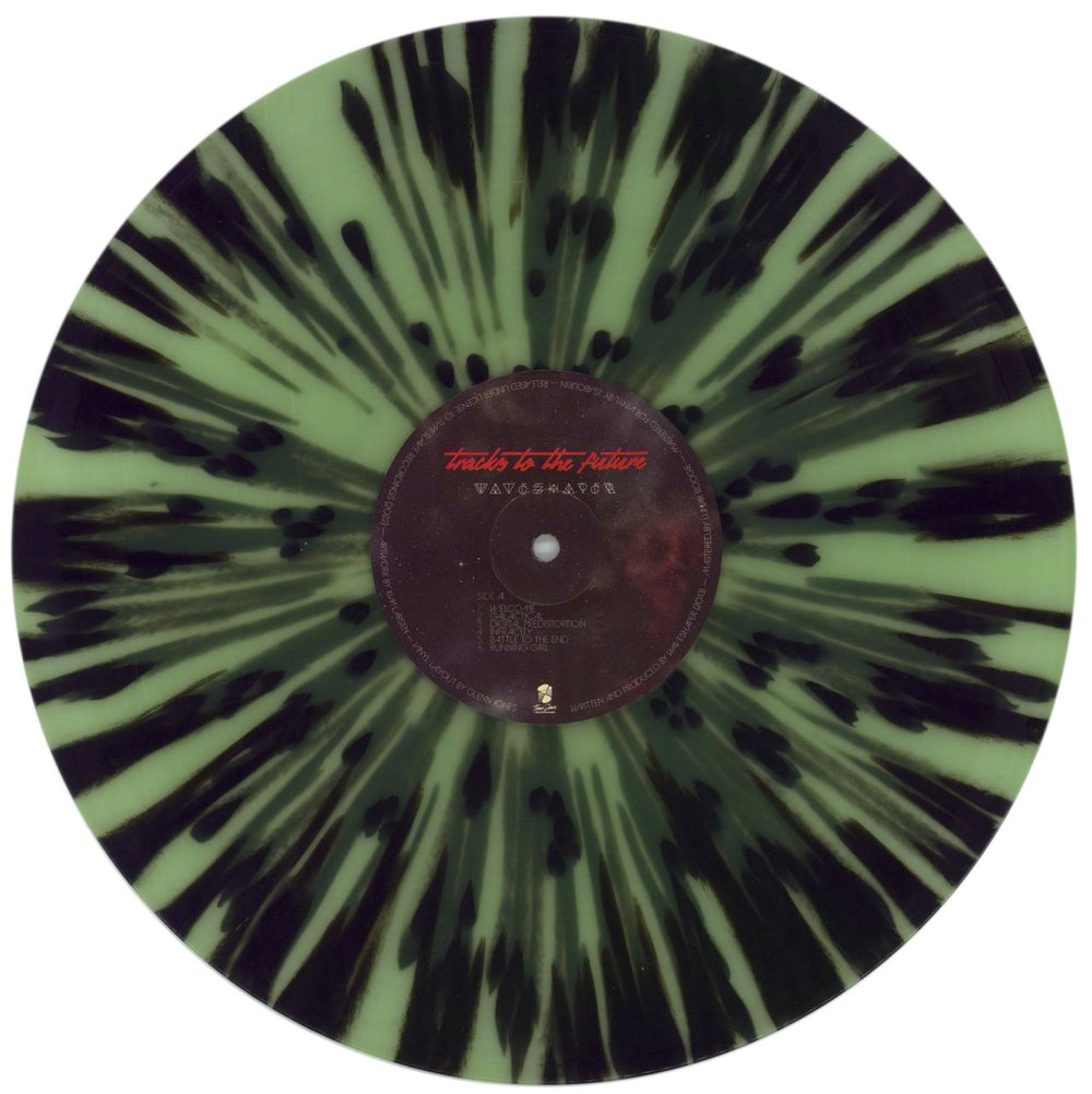 Waveshaper Tracks To The Future - Green with Black Splatter Vinyl UK vinyl LP album (LP record) 9A-LPTR859839