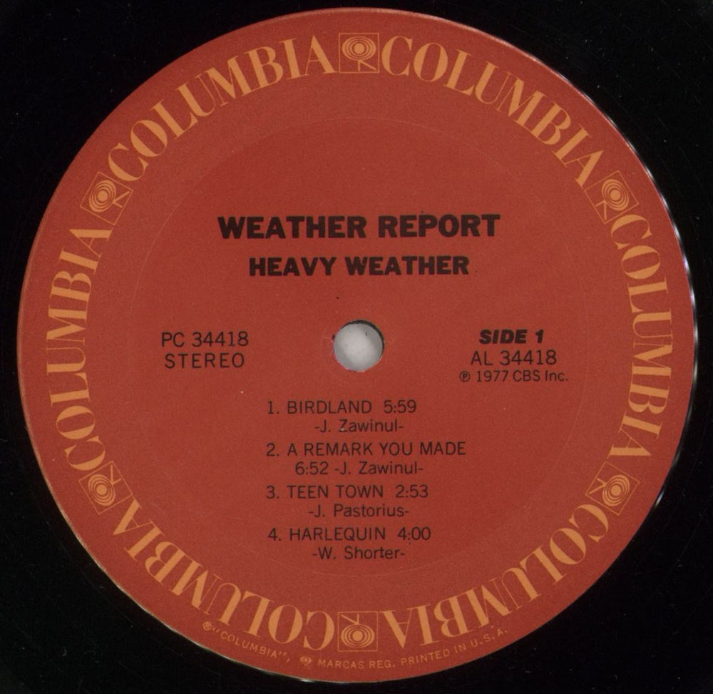 Weather Report Heavy Weather US vinyl LP album (LP record) WEALPHE871976