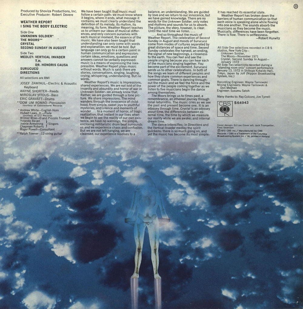 Weather Report I Sing The Body Electric Dutch vinyl LP album (LP record)