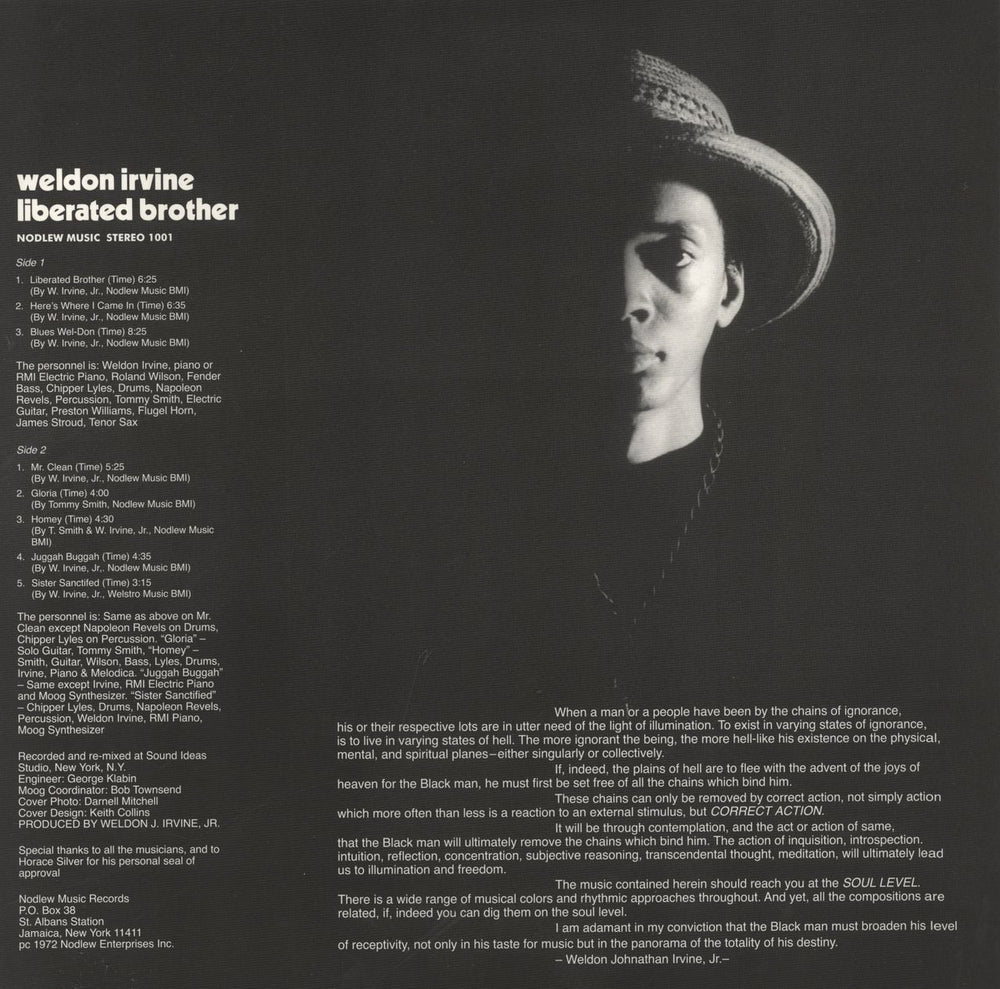 Weldon Irvine Liberated Brother UK vinyl LP album (LP record)