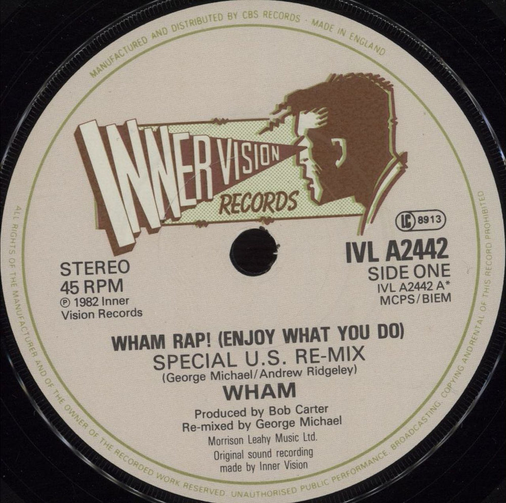 Wham Whamrap (Enjoy What You Do) UK 7" vinyl single (7 inch record / 45) WHA07WH236998