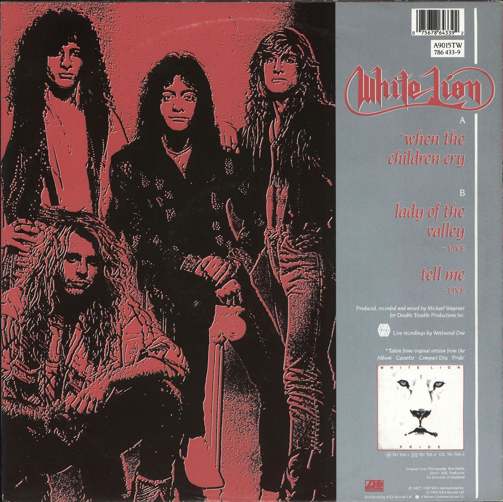 White Lion When The Children Cry UK 12" vinyl single (12 inch record / Maxi-single) 075678643392