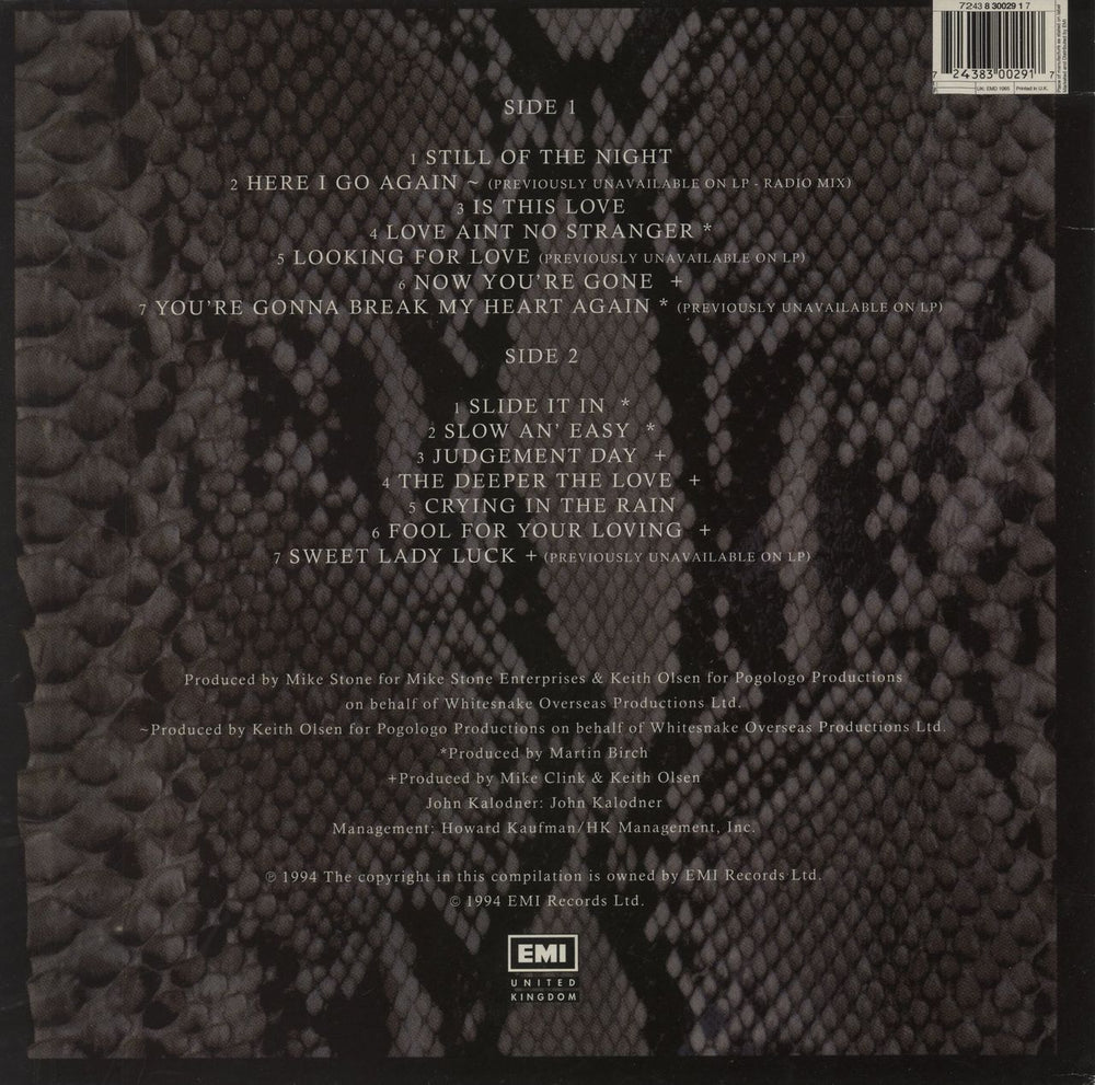 Whitesnake Greatest Hits UK vinyl LP album (LP record) 724383002917