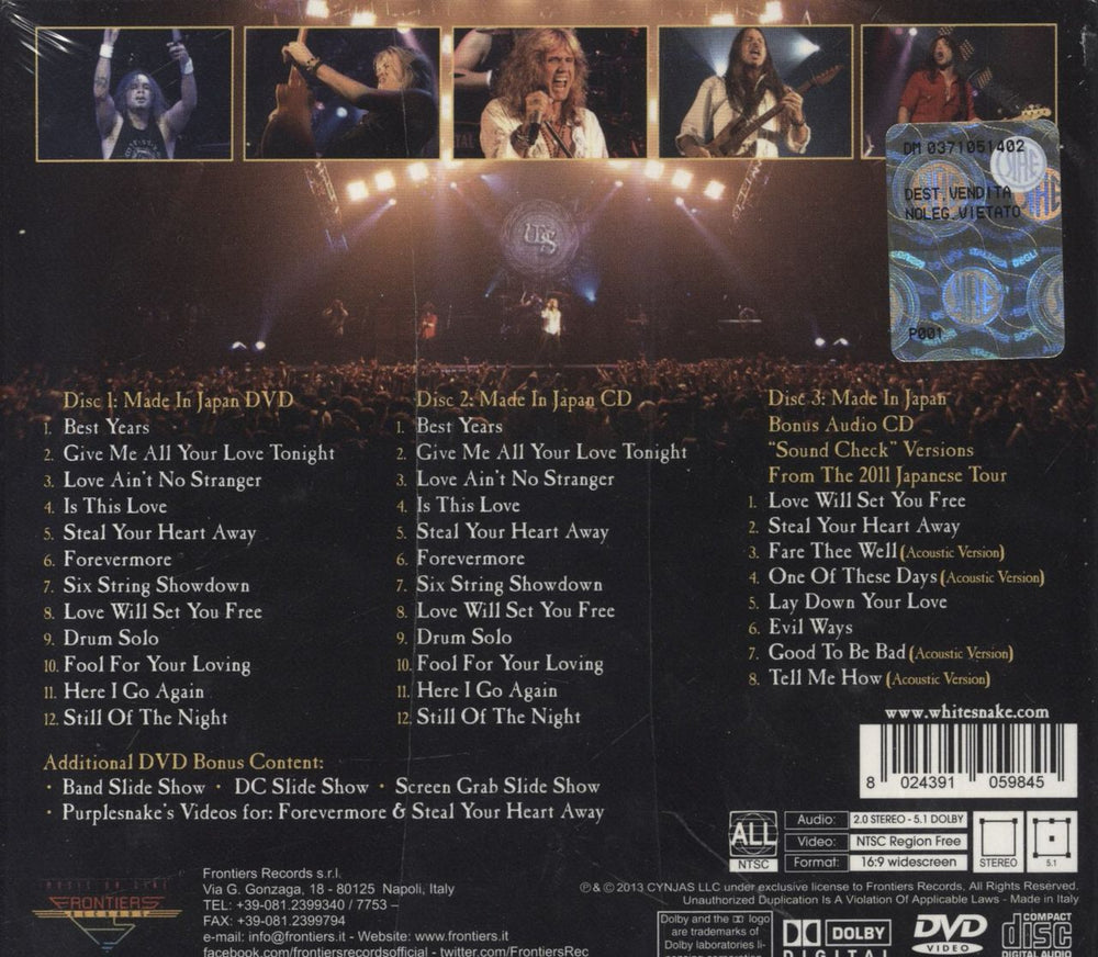 Whitesnake Made In Japan - Sealed Italian 2 CD album set (Double CD) 8024391059845