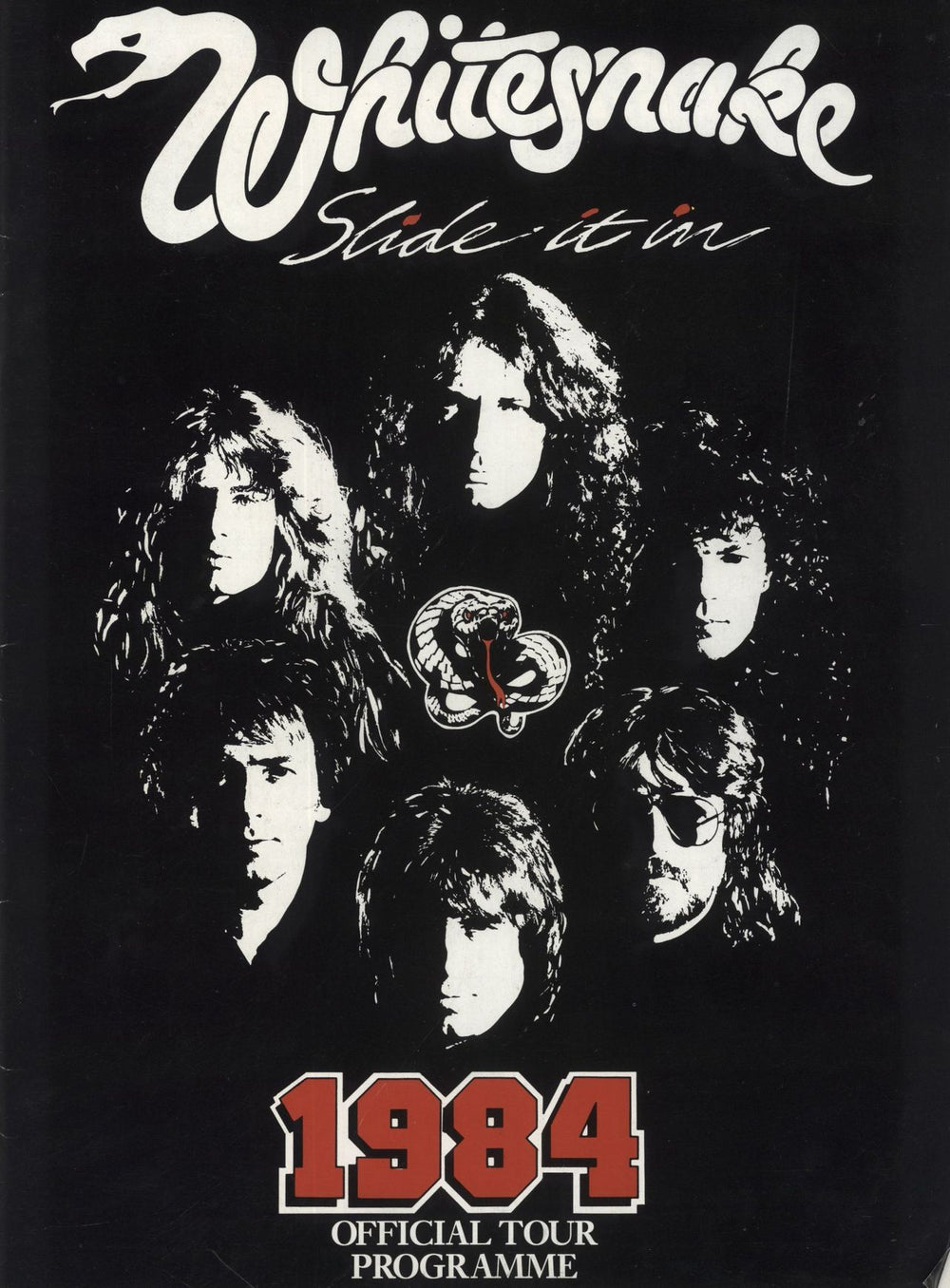 Whitesnake Slide It In - 1984 - EX + Ticket UK tour programme TOUR PROGRAMME