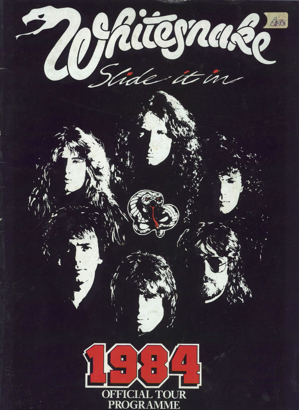 Whitesnake Slide It In - 1984 - EX UK tour programme TOUR PROGRAMME