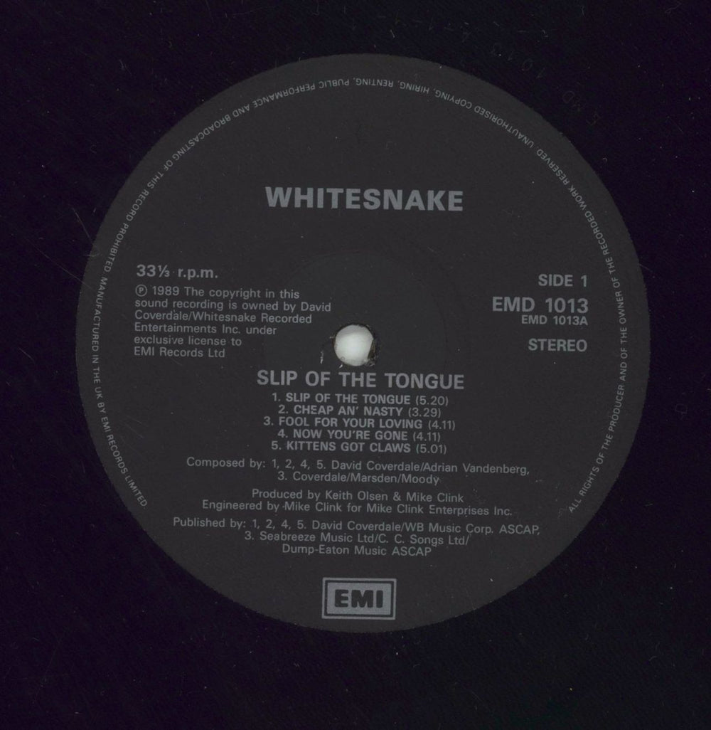 Whitesnake Slip Of The Tongue - Shrink UK vinyl LP album (LP record) WHILPSL868505