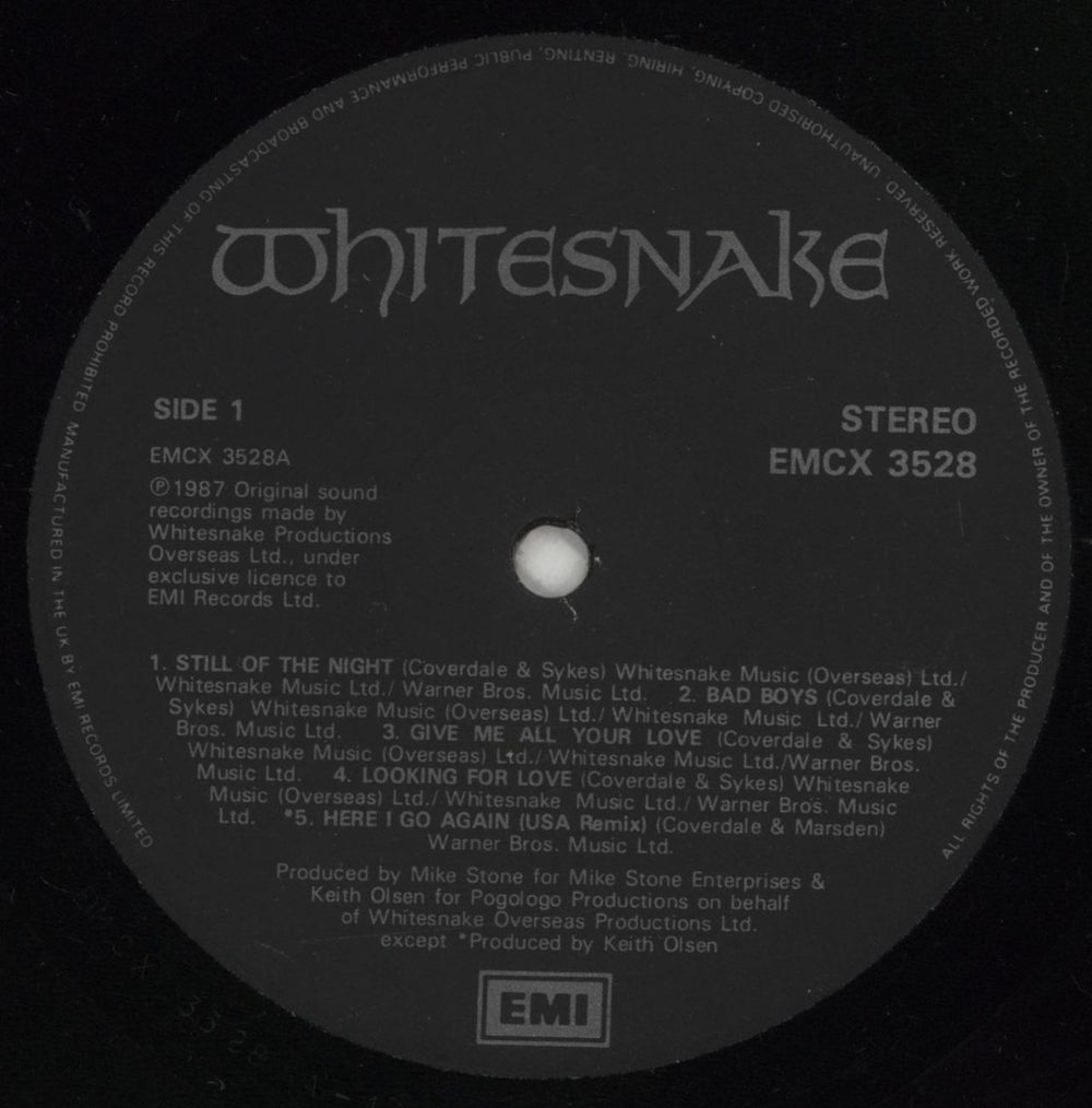 Whitesnake Whitesnake - Shrink UK vinyl LP album (LP record) WHILPWH874763