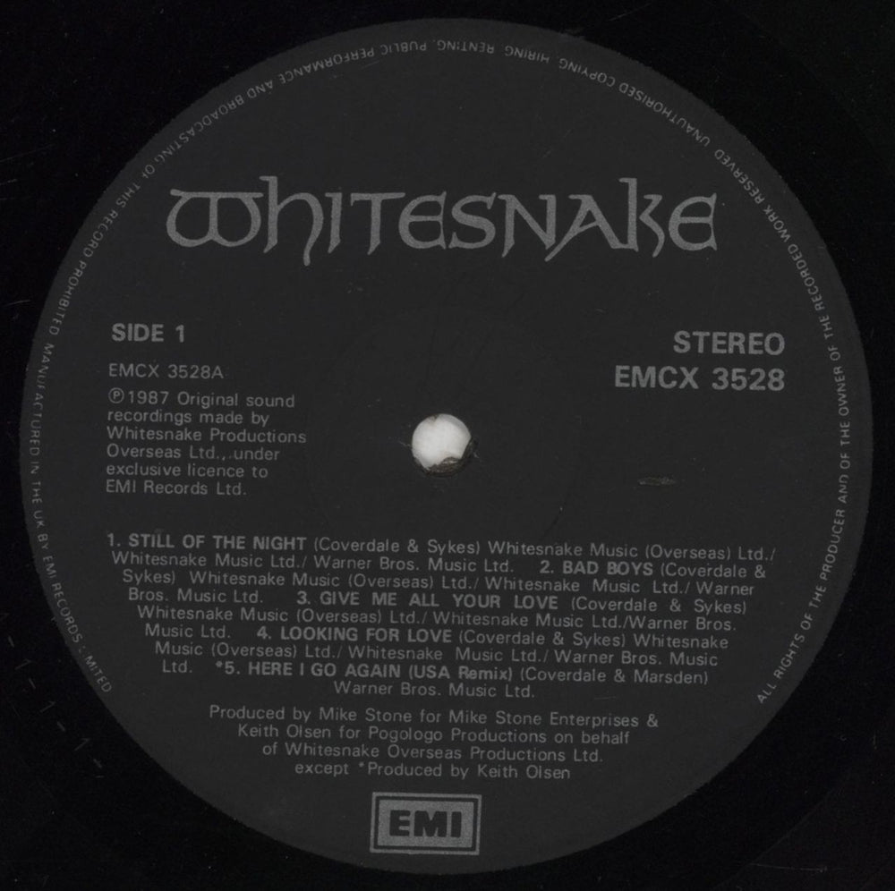 Whitesnake Whitesnake UK vinyl LP album (LP record) WHILPWH214433