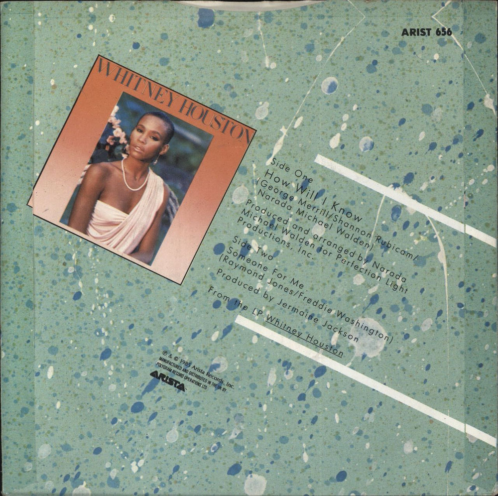 Whitney Houston How Will I Know - paper label UK 7" vinyl single (7 inch record / 45)
