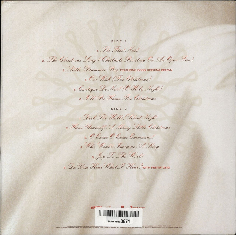 Whitney Houston One Wish: The Holiday Album - Sealed UK vinyl LP album (LP record) 194397641011