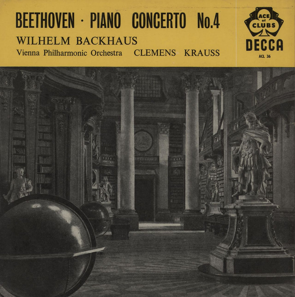 Wilhelm Backhaus Beethoven: Piano Concerto No. 4 In G Major UK vinyl LP album (LP record) ACL36