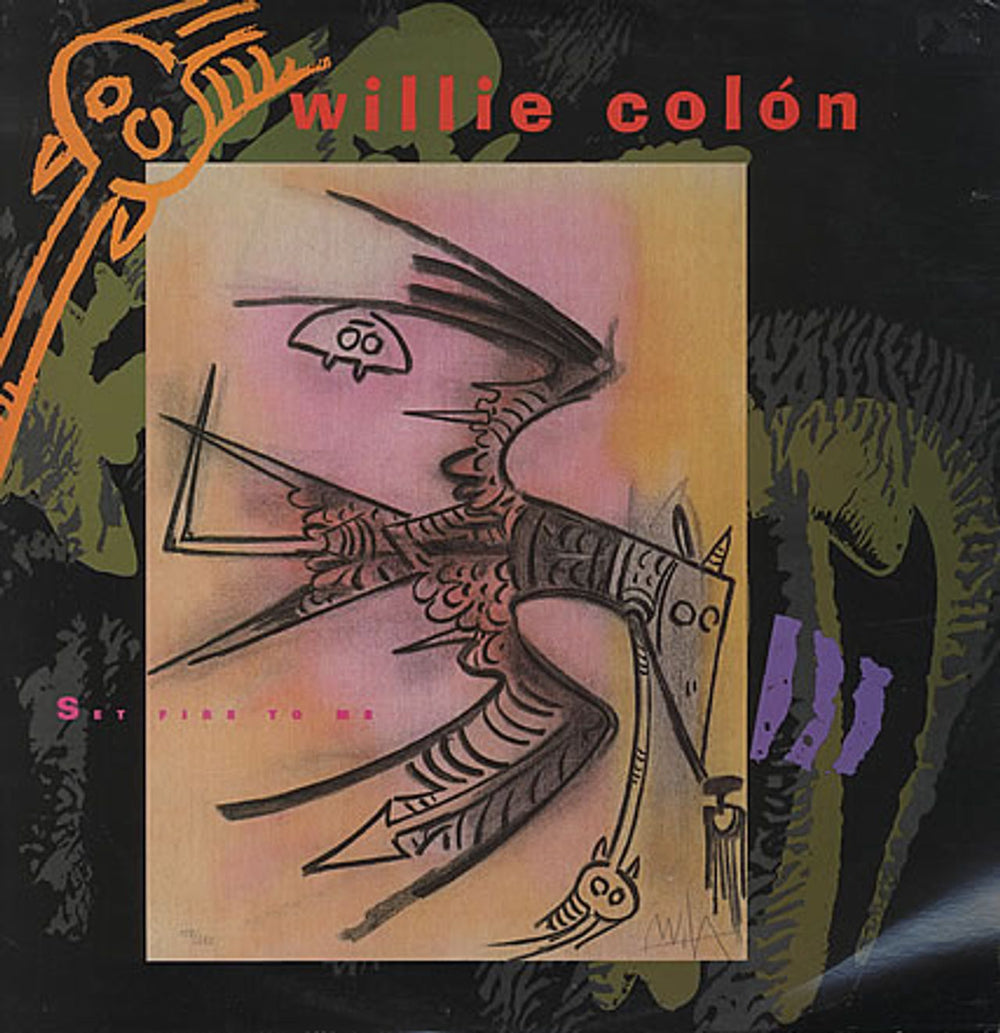 Willie Colon Set Fire To Me UK 12" vinyl single (12 inch record / Maxi-single) AMY330