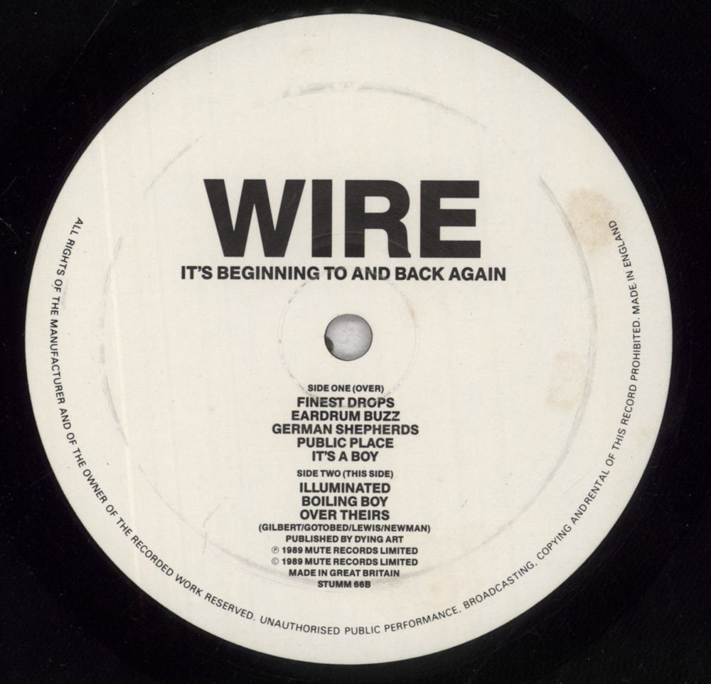 Wire It's Beginning To And Back Again + Postcards - EX UK vinyl LP album (LP record) WIRLPIT847348