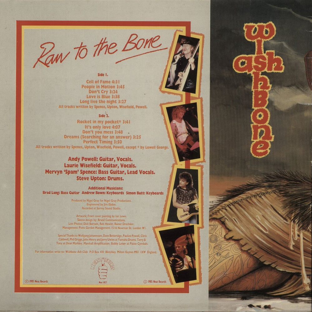 Wishbone Ash Raw To The Bone UK vinyl LP album (LP record)