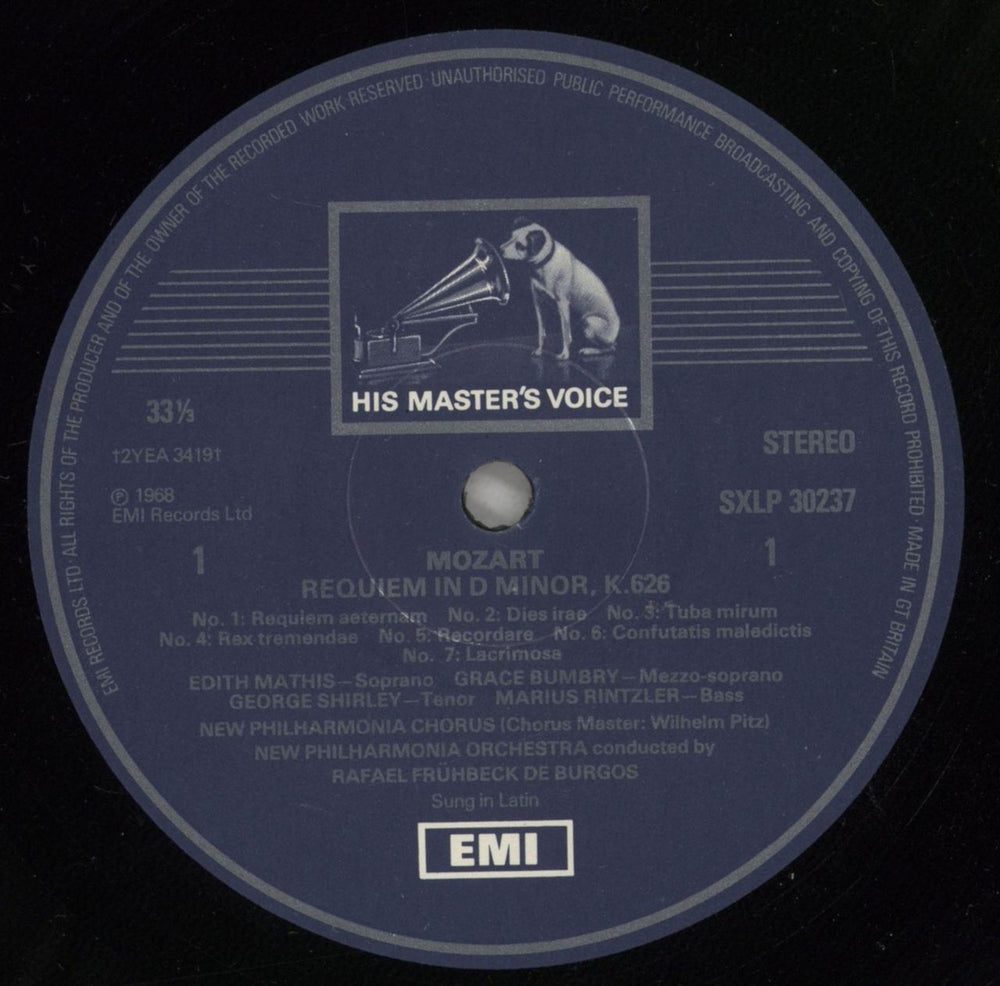 Wolfgang Amadeus Mozart Mozart: Requiem In D Minor, K.626 UK vinyl LP album (LP record) WZMLPMO878397