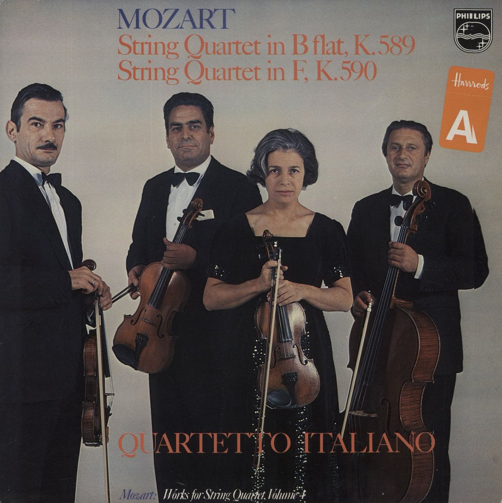 Wolfgang Amadeus Mozart Mozart: String Quartet In B Flat, K. 589 / String Quartet In F, K. 590 UK vinyl LP album (LP record) 6500225
