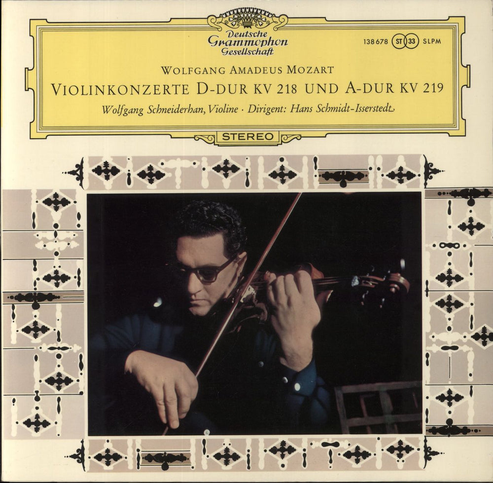 Wolfgang Amadeus Mozart Mozart: Violinkonzerte D-dur KV 218 Und A-dur KV 219 German vinyl LP album (LP record) 138678