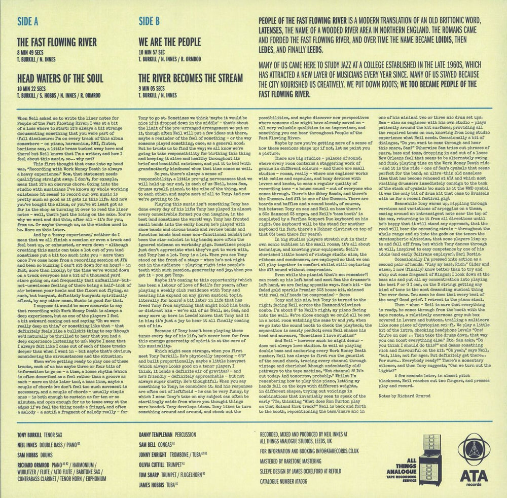 Work Money Death People of the Fast Flowing River - Blue Marbled Vinyl UK vinyl LP album (LP record)