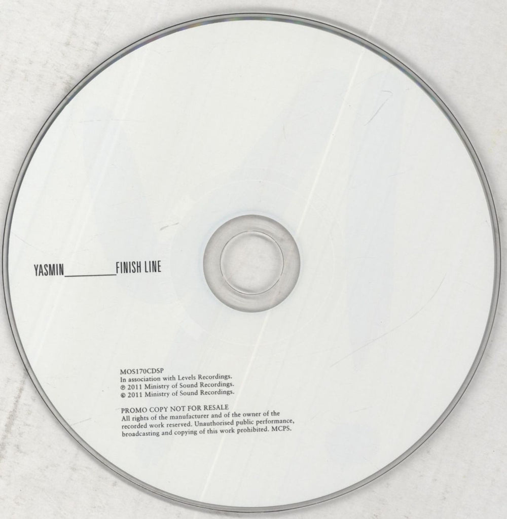 Yasmin (Dance) Finish Line UK Promo CD single (CD5 / 5") 9CZC5FI860705