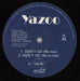 Yazoo Don't Go: Re-Mixes UK 12" vinyl single (12 inch record / Maxi-single) YAZ12DO10438
