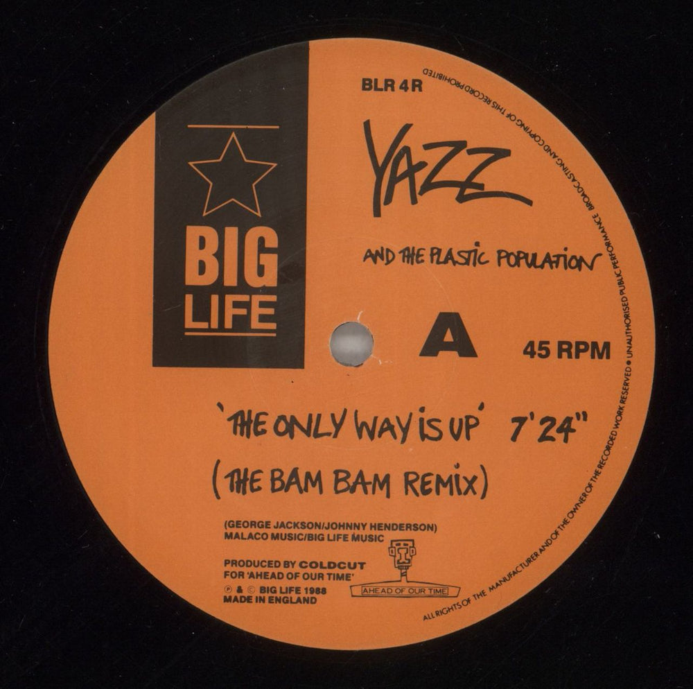 Yazz The Only Way Is Up UK 12" vinyl single (12 inch record / Maxi-single) YZZ12TH44799