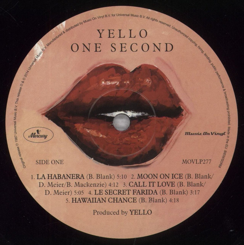 Yello One Second UK vinyl LP album (LP record) YELLPON844346