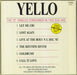 Yello The 12" Collection Box German Vinyl Box Set