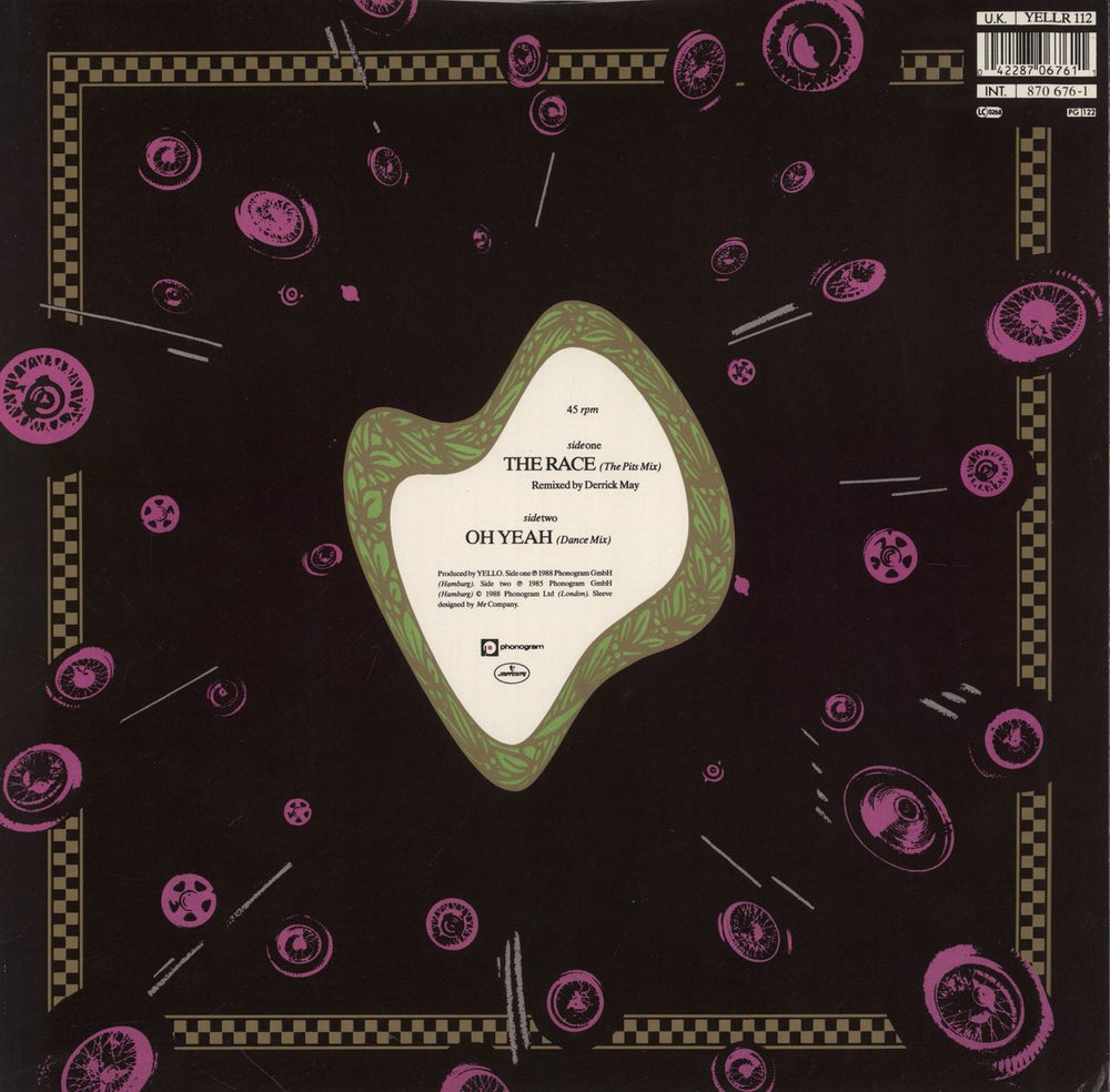 Yello The Race UK 12" vinyl single (12 inch record / Maxi-single) 042287067611