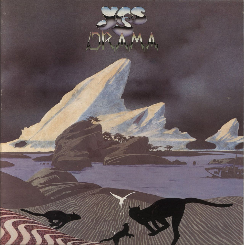 Yes Drama + insert UK vinyl LP album (LP record) K50736
