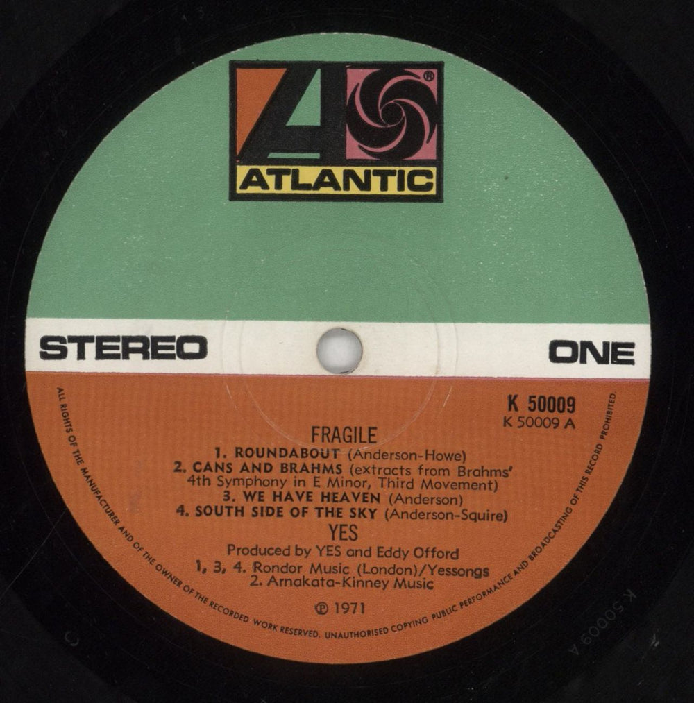 Yes Fragile - 2nd - EX UK vinyl LP album (LP record) YESLPFR773133