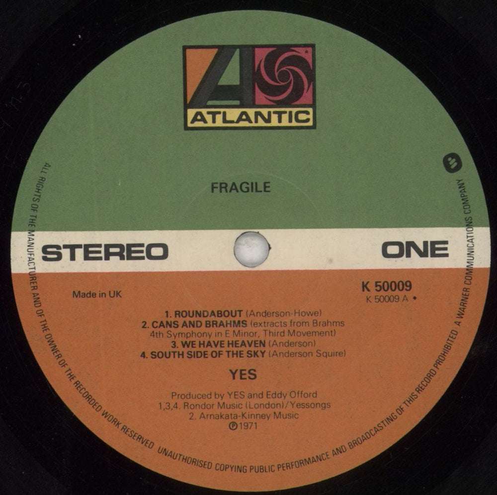 Yes Fragile - 3rd + Booklet UK vinyl LP album (LP record) YESLPFR289898